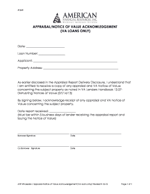 Va Notice of Value PDF  Form