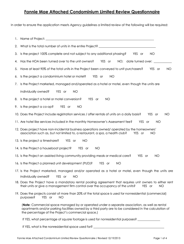  Fnma Limited Review Condo Form 2013-2024