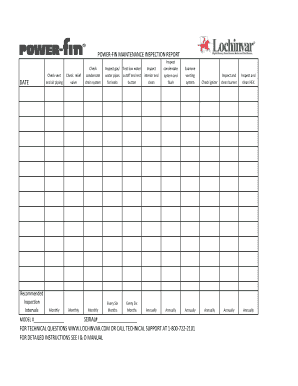 Boiler Checklist Forms