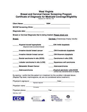  Certificate of Diagnosis 2007-2024