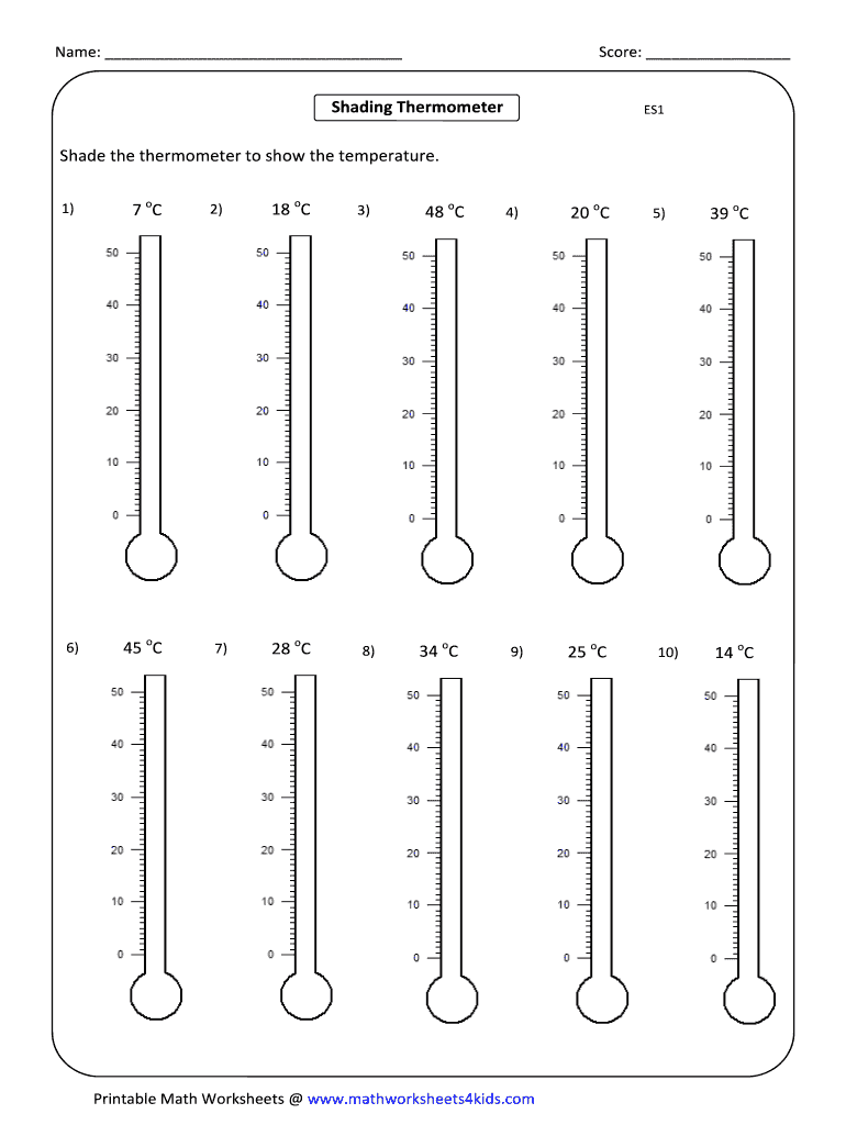 Shading Thermometer  Form
