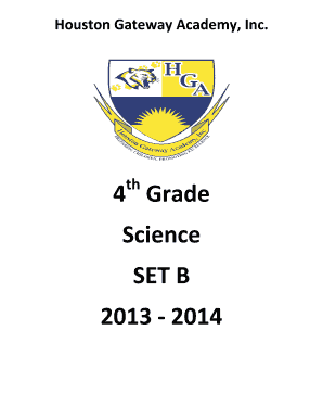 4 Science SET B 14pdf Houston Gateway Academy  Form