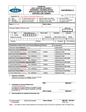 Pakistan Civil Aviation Authority Application Form