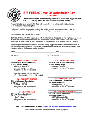 Iaff Firepac  Form