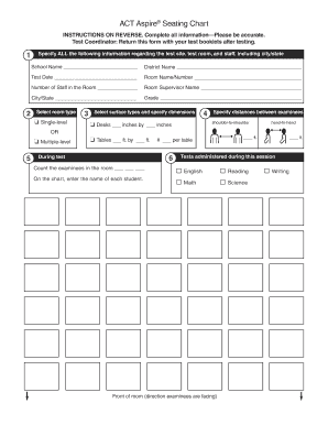 Act Seating Chart  Form