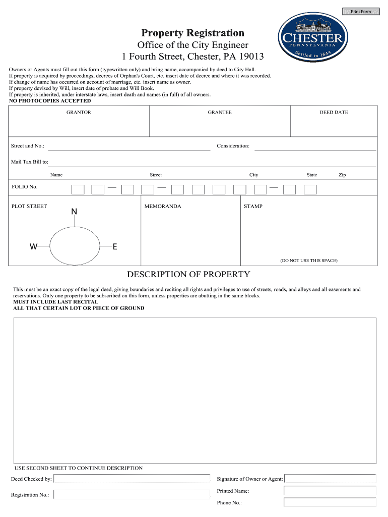 Property Registration Form
