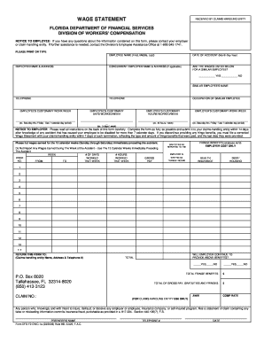 13 Week Wage Statement Florida  Form