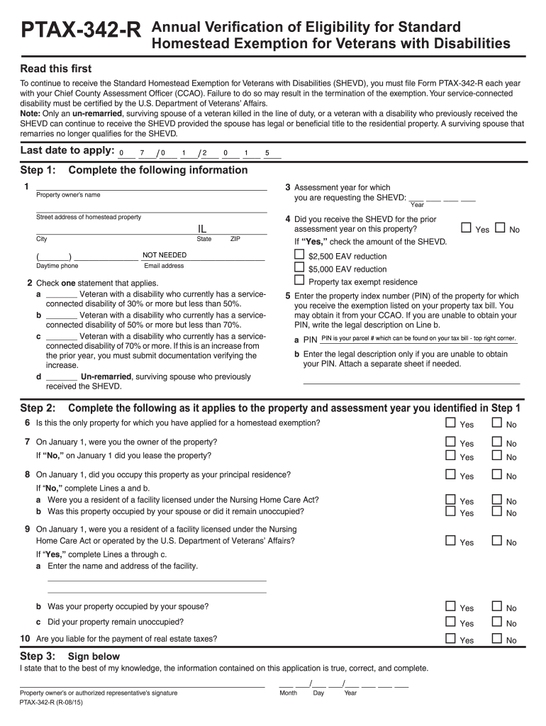 Ptax 342 R  Form  Mercercountyil