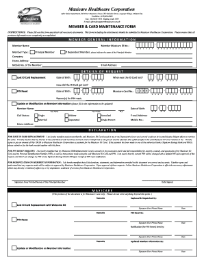 Maxicare Statement of Lost ID Card  Form