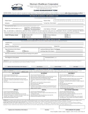 Maxicare Reimbursement Form