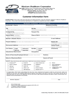 Maxicare Loa Form