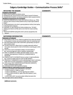 Calgary Cambridge Model PDF  Form