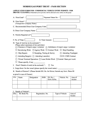 Mpt Gate Pass  Form