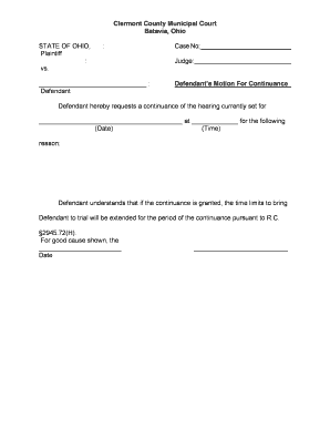 Clermont County Clerk of Courts  Form