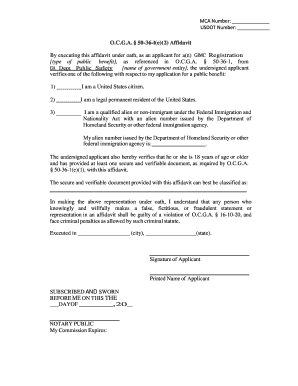 GIMC Affidavit  Form