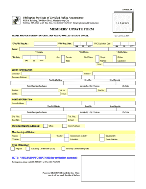 Picpa Membership Form