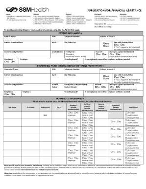 Ssm Financial Assistance  Form