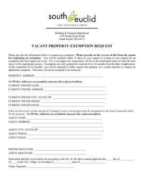 Building &amp; Housing Department  Form