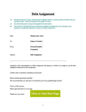 Debt Contract Sub  Form