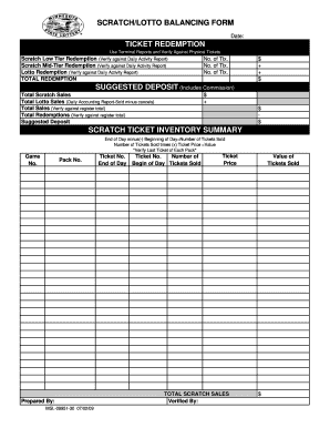 Scratch Lotto Balancing Form Xcel