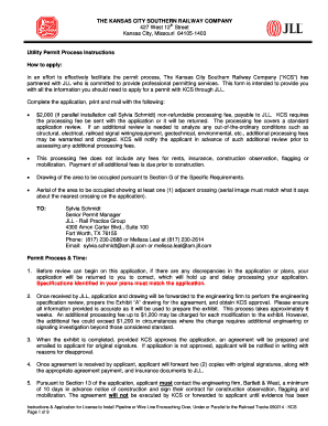 Kcs Rr Utility Permit  Form