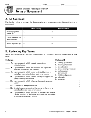 Section 2 Guided Reading and Review  Form