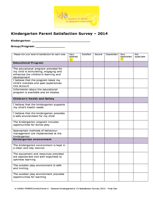 Parent Satisfaction Survey  Form