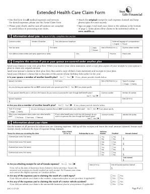 Sunlife Public Service Health Care Form