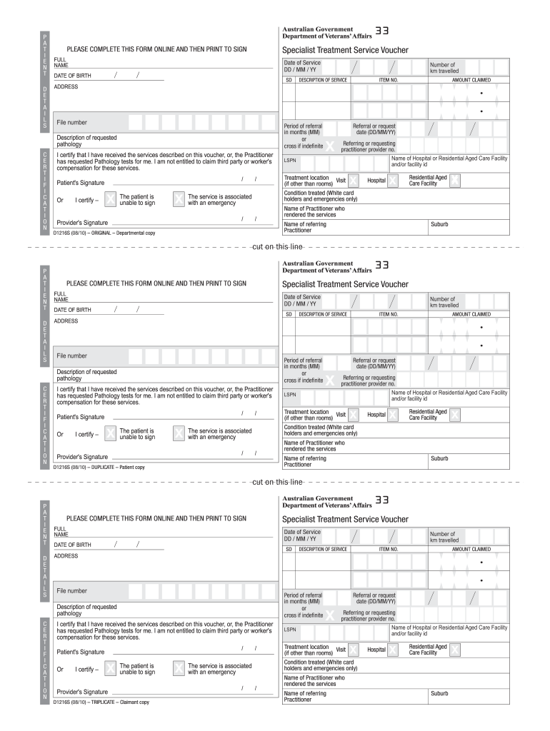 Does the Specialist Have to Sign the D1216s Dva Form