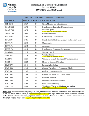 Niagara College Application Form Pics