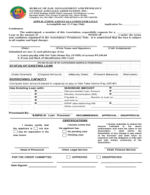 Bjmpslai Loan Form