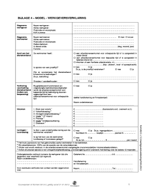 Werkgeversverklaring  Form