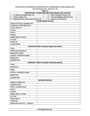 Integrated Application Form Labour Ap Gov