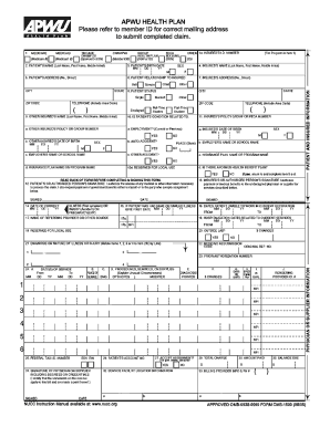 Medical Claim Form PDF APWU Health Plan