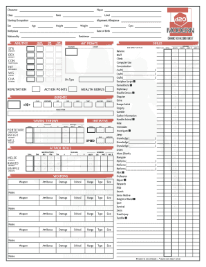 Mad Irishman D20 Modern Form Fillable