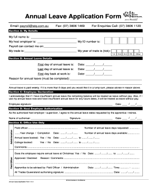 Annual Leave Form