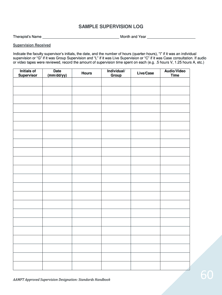 Cota Otr Supervision Tracking Form PDF