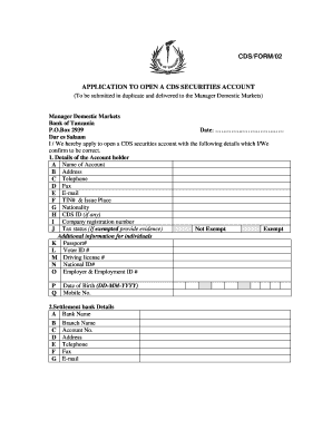 Open Cds Account Online  Form