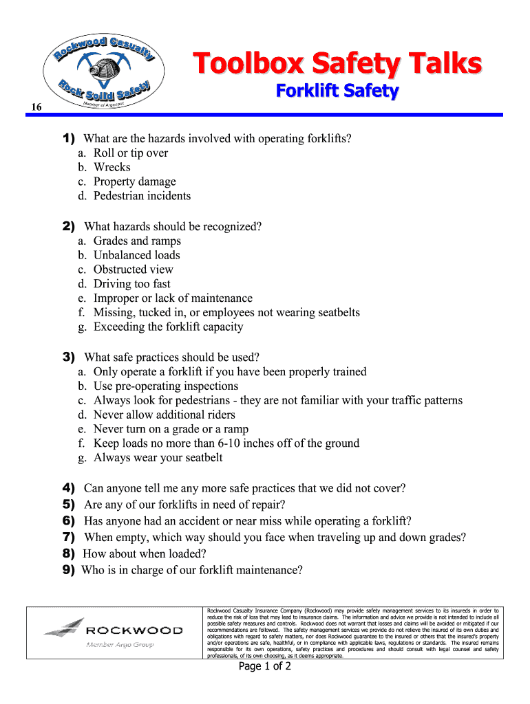  100 Safety Topics for Daily Toolbox Talk PDF 2008