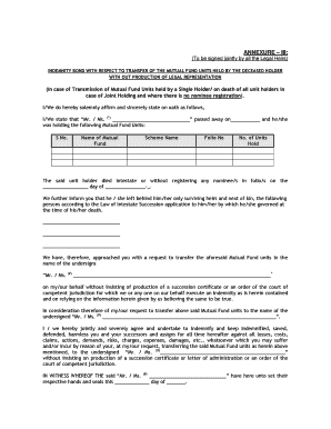 Annexure Iii Reliance for Mutual Funds  Form