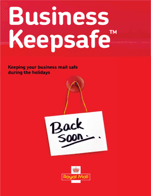 Royal Mail Keepsafe Application Form