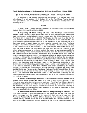 Tree Cutting Rules in Tamil Nadu in Tamil  Form