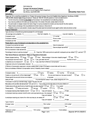 Principal Std Claim Form PDF