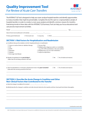 Medication Reconciliation Worksheet for Post Hospital INTERACT Interact2  Form