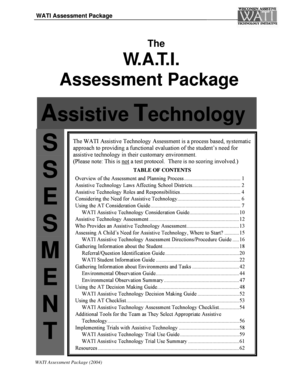 Wati Assessment  Form