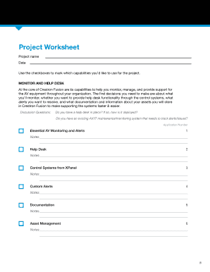 Crestron Fusion Specifiers Workbook  Form