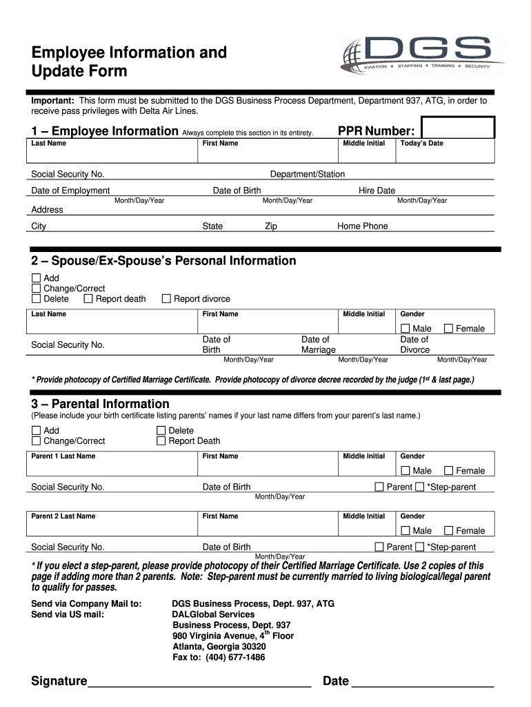 Dgs Pass  Form