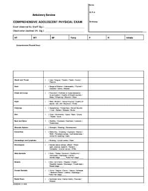 Get and Sign Normal Physical Exam Template 2002-2022 Form