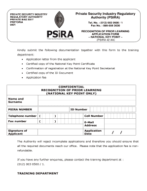 National Key Point Registration  Form