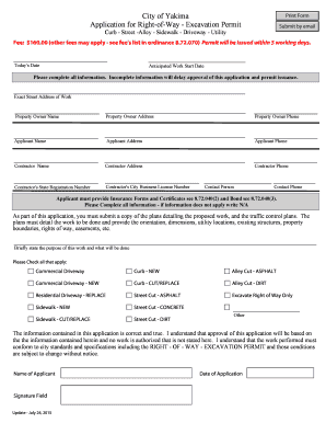 Washington Permit  Form